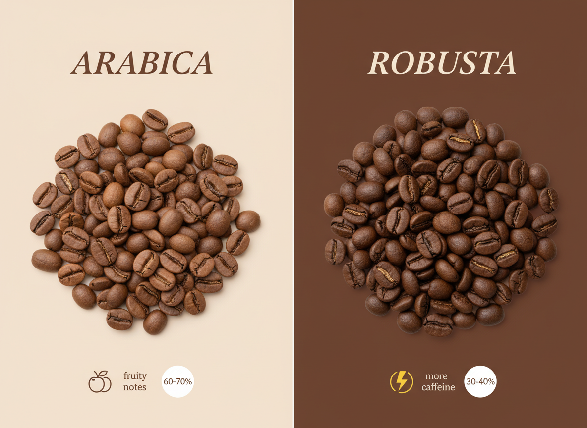 Arabica vs Robusta сравнение