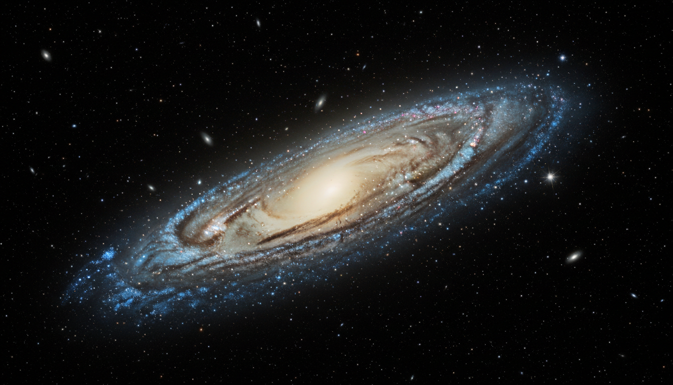 Спиральная галактика в дальнем космосе