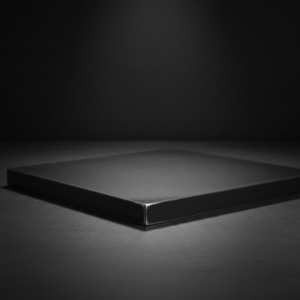 6mm thick carbon steel baking plate on dark background