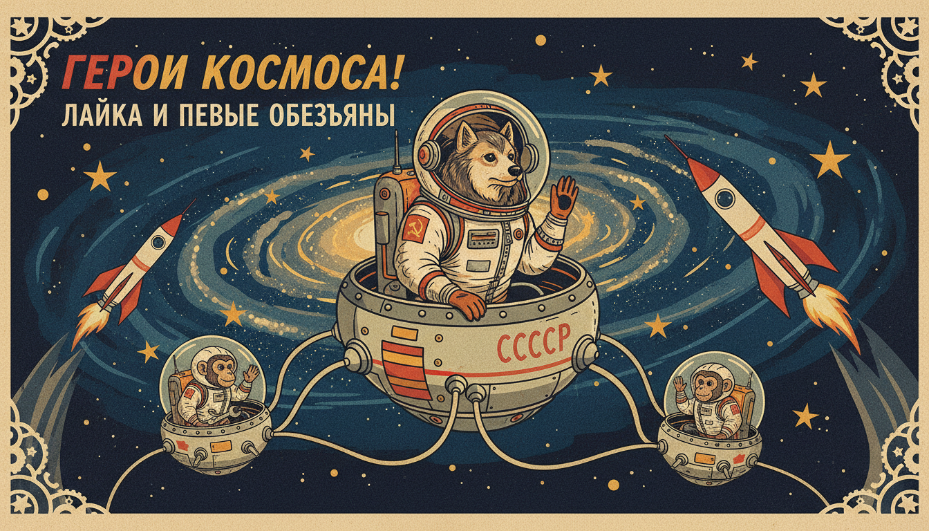 Животные в космосе — Лайка и другие первопроходцы