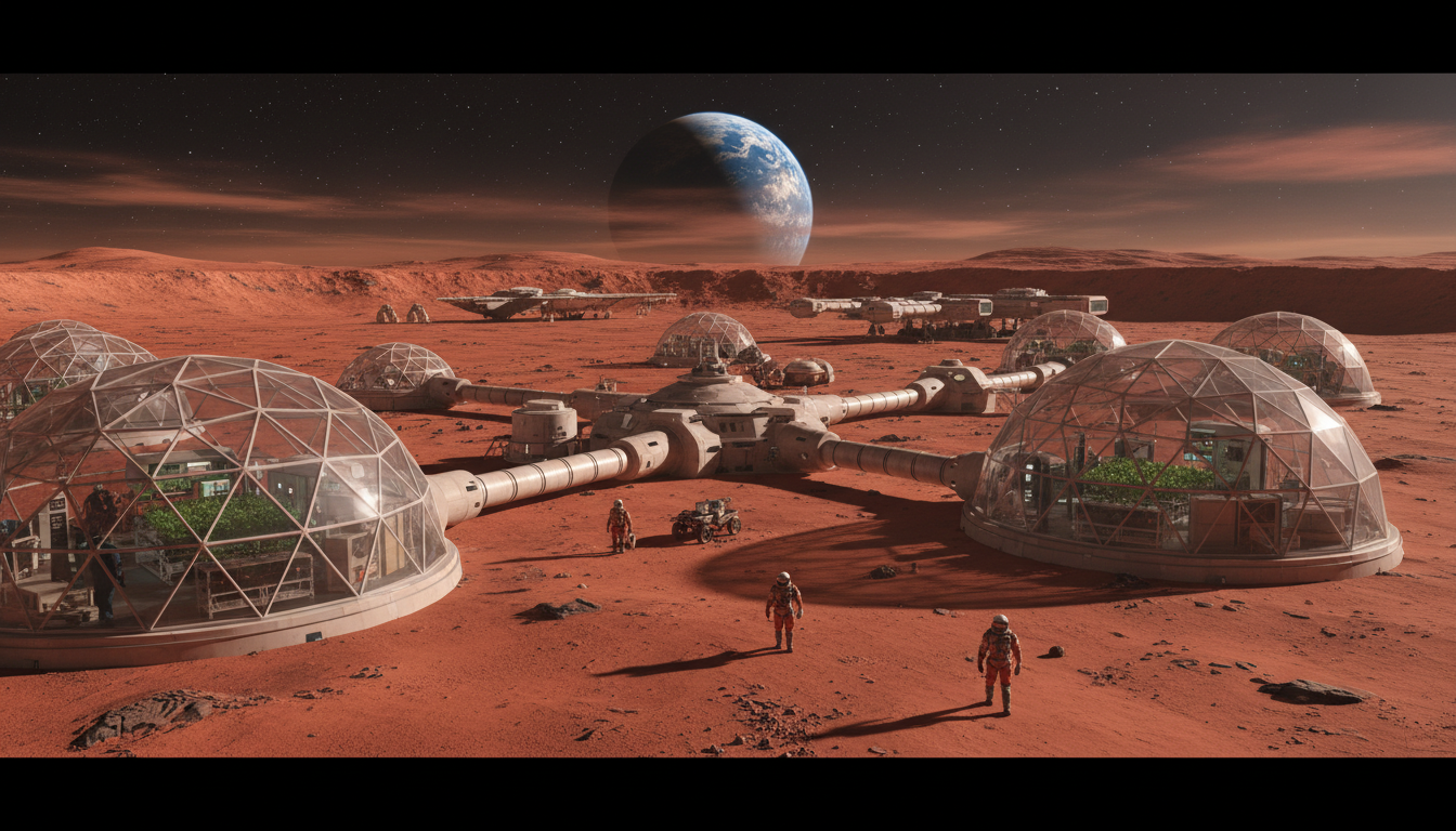Будущая колония на Марсе